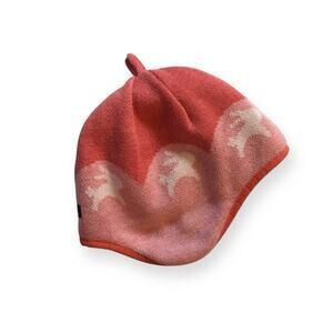 Patagonia pink rabbit reversible beanie